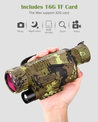 16GBカードが付いているデジタル5x8光学規模の夜間視界の赤外線Monocular
